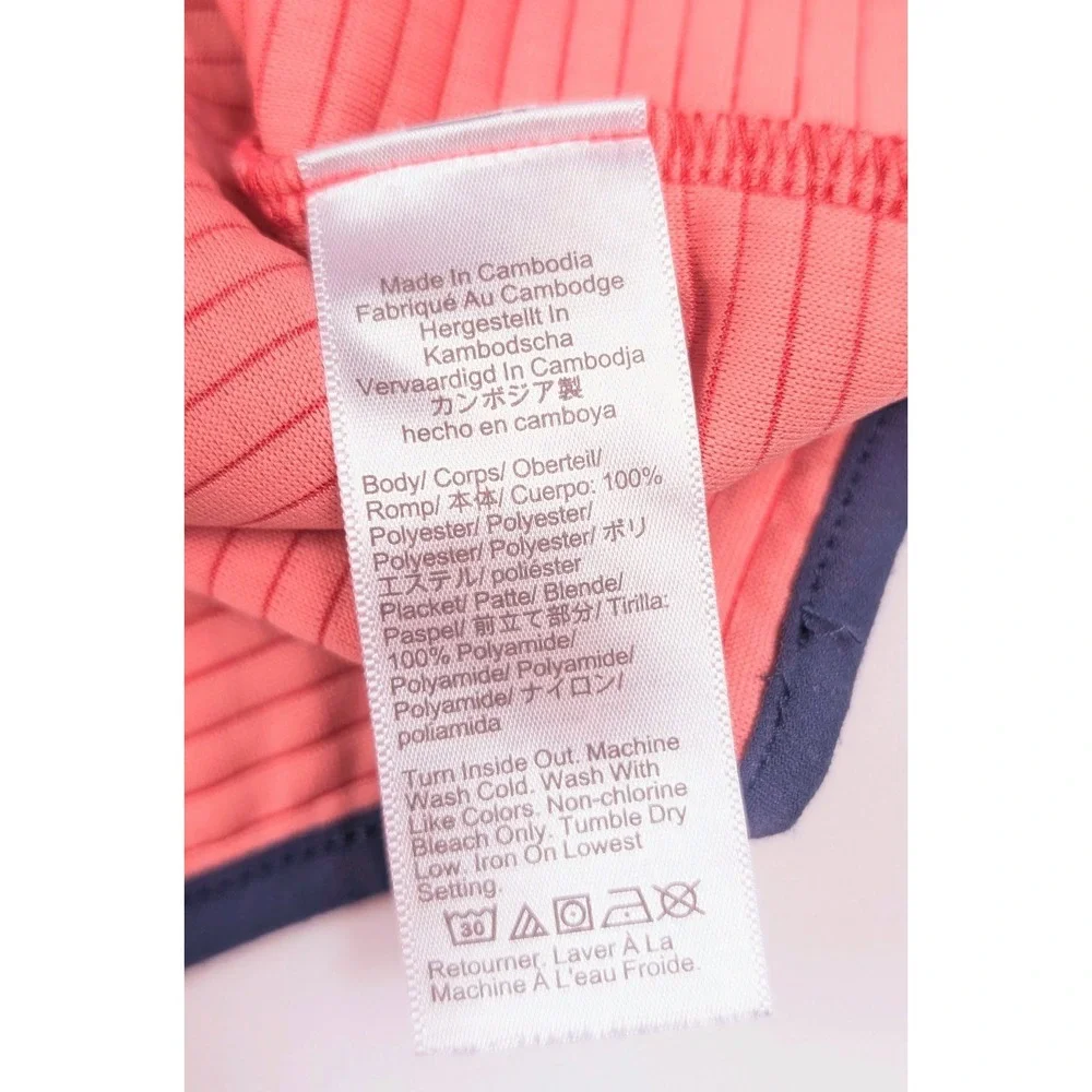 J. Crew Authentic Fleece Red Pink‎ 1/4 Button Pullover Sweater Men's Size Large